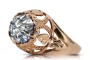Ring Zircon Original Vintage 14K Rose Gold Vintage style vrc080r